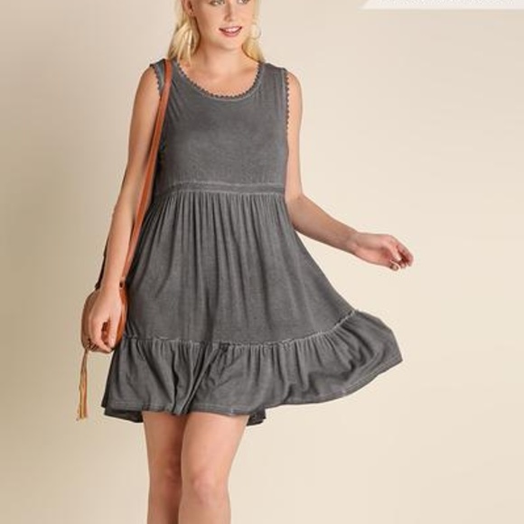 Umgee Dresses & Skirts - NEW Plus Size Steel Grey Washed Look Tunic Dress